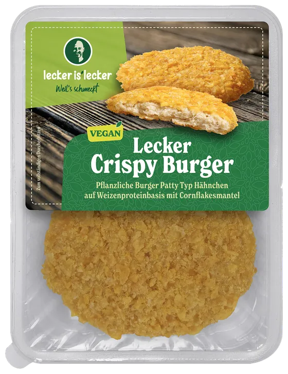 Packung Lecker Crispy Burger, 180 g